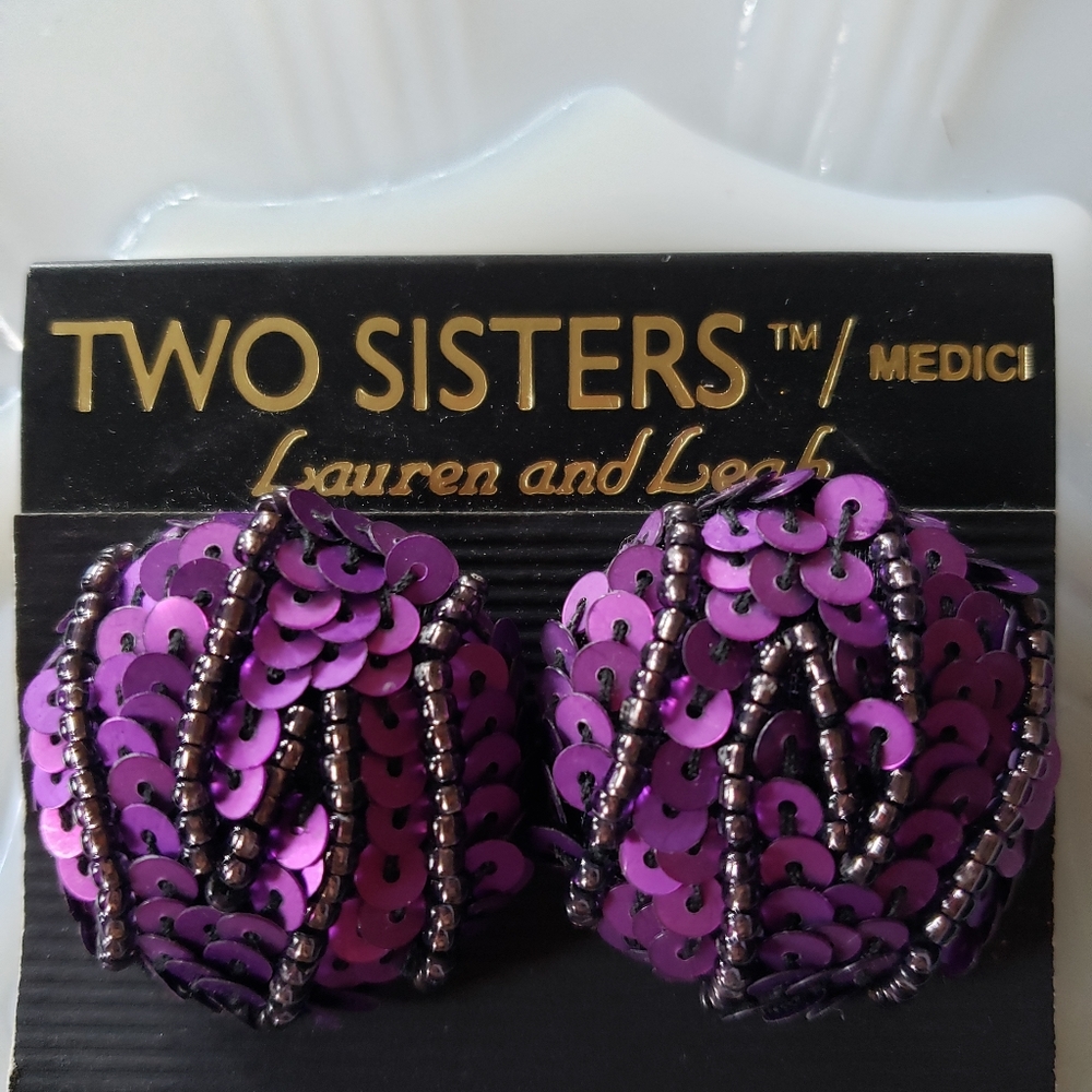 Two Sisters Sequin Earrings
